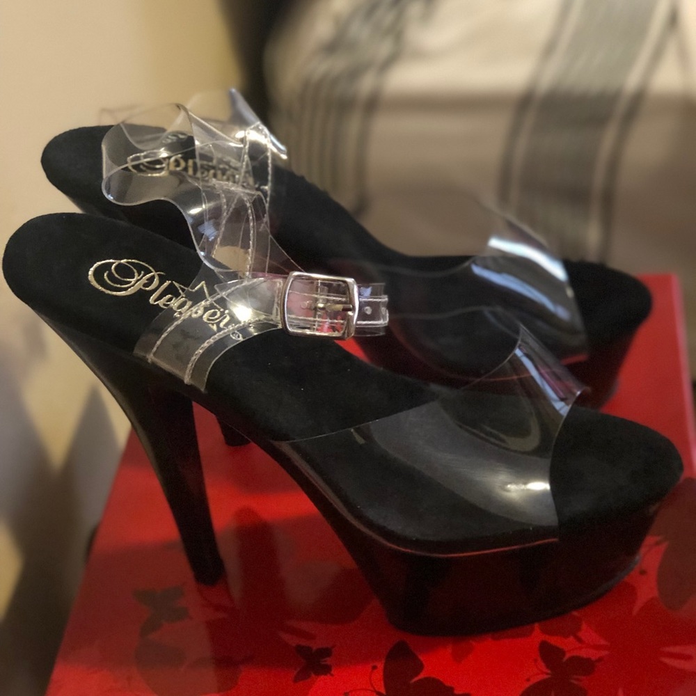 Pleaser Black Platform Heels